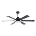 60" Industrial DC Motor Downrod Mount Reversible Ceiling Fan with Lighting and Remote Control - Sweatfully