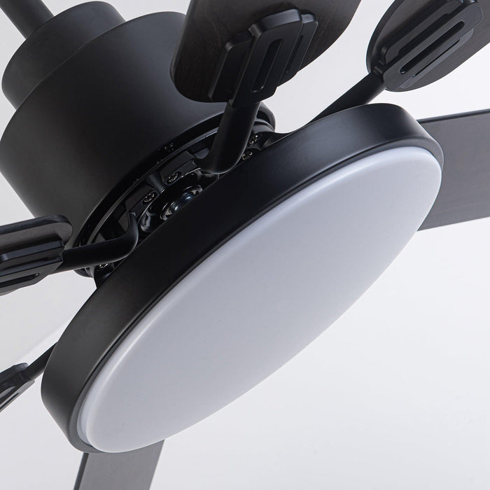 60" Industrial DC Motor Downrod Mount Reversible Ceiling Fan with Lighting and Remote Control - Sweatfully