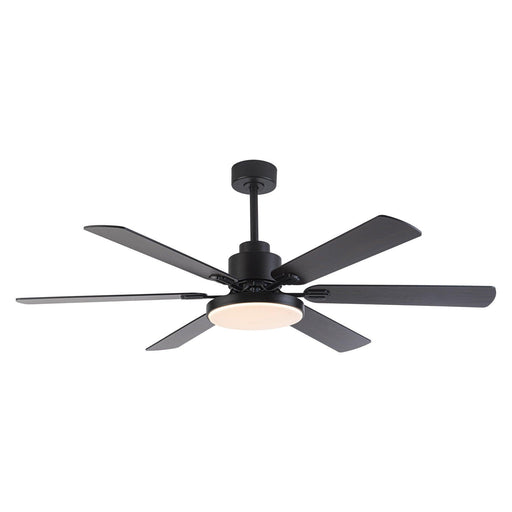 60" Industrial DC Motor Downrod Mount Reversible Ceiling Fan with Lighting and Remote Control - Sweatfully
