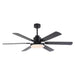60" Industrial DC Motor Downrod Mount Reversible Ceiling Fan with Lighting and Remote Control - Sweatfully