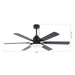 60" Industrial DC Motor Downrod Mount Reversible Ceiling Fan with Lighting and Remote Control - Sweatfully