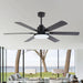 60" Industrial DC Motor Downrod Mount Reversible Ceiling Fan with Lighting and Remote Control - Sweatfully