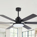 60" Industrial DC Motor Downrod Mount Reversible Ceiling Fan with Lighting and Remote Control - Sweatfully