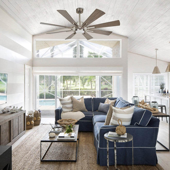 60" Oretha Windmill DC Ceiling Fan with LED Lighting - Sweatfully