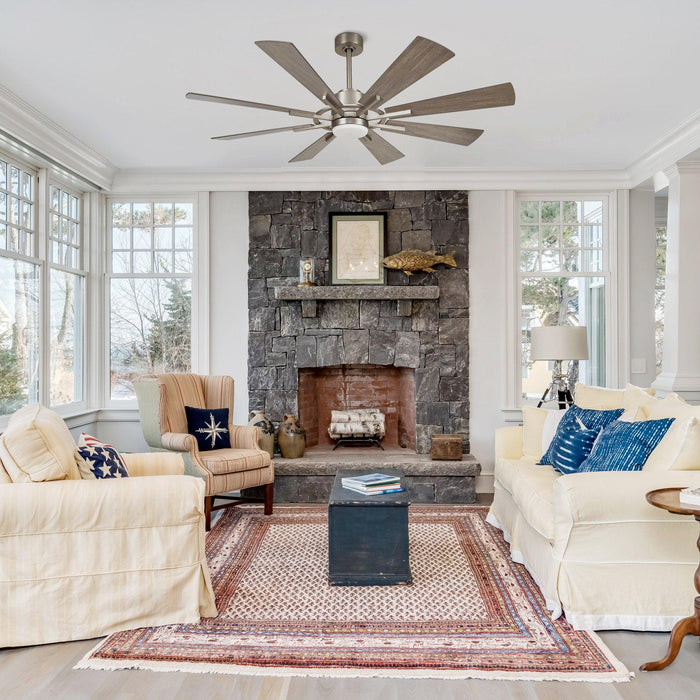 60" Oretha Windmill DC Ceiling Fan with LED Lighting - Sweatfully