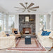 60" Oretha Windmill DC Ceiling Fan with LED Lighting - Sweatfully