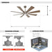 60" Oretha Windmill DC Ceiling Fan with LED Lighting - Sweatfully