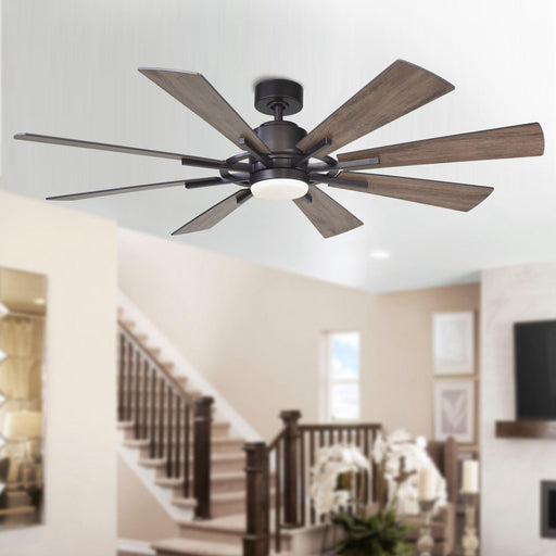 60" Oretha Windmill DC Ceiling Fan with LED Lighting - Sweatfully