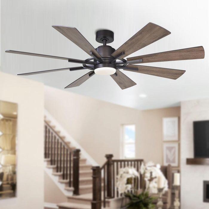 60" Oretha Windmill DC Ceiling Fan with LED Lighting - Sweatfully