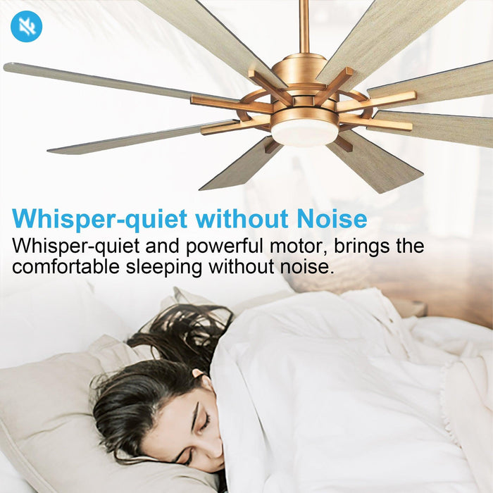 60" Oretha Windmill DC Ceiling Fan with LED Lighting - Sweatfully