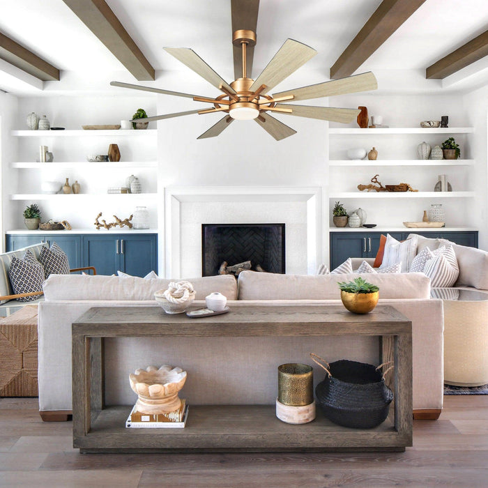 60" Oretha Windmill DC Ceiling Fan with LED Lighting - Sweatfully