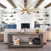 60" Oretha Windmill DC Ceiling Fan with LED Lighting - Sweatfully