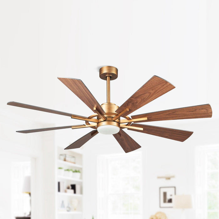 60" Oretha Windmill DC Ceiling Fan with LED Lighting - Sweatfully