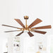 60" Oretha Windmill DC Ceiling Fan with LED Lighting - Sweatfully