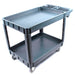 600 lbs Heavy Duty Plastic Rolling Utility Cart for Warehouse/Garage/Restaurants/Offices, HDPE Shelves, 5" Caster Wheels - Sweatfully