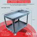 600 lbs Heavy Duty Plastic Rolling Utility Cart for Warehouse/Garage/Restaurants/Offices, HDPE Shelves, 5" Caster Wheels - Sweatfully
