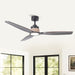 56 Inch Louise Downrod Mount LED Ceiling Fan with Remote Control - Sweatfully
