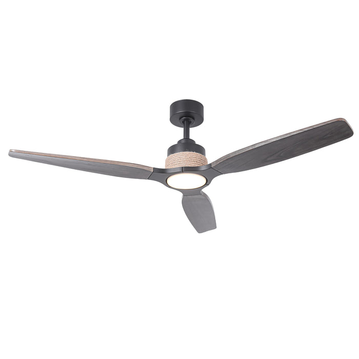 56 Inch Louise Downrod Mount LED Ceiling Fan with Remote Control - Sweatfully