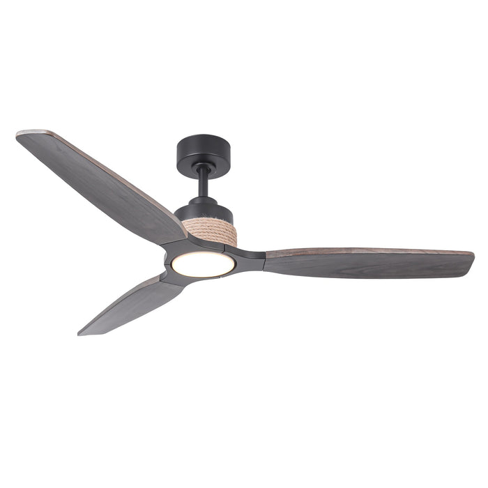 56 Inch Louise Downrod Mount LED Ceiling Fan with Remote Control - Sweatfully