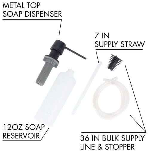 Laundry Tub Soap Dispenser (Black Finish) - Sweatfully