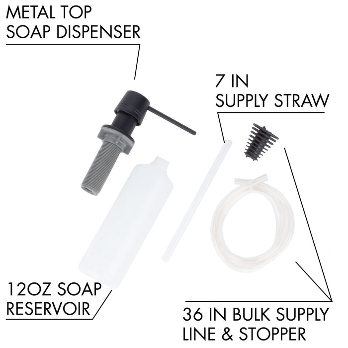 Laundry Tub Soap Dispenser (Black Finish) - Sweatfully