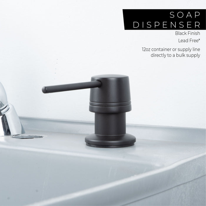Laundry Tub Soap Dispenser (Black Finish) - Sweatfully