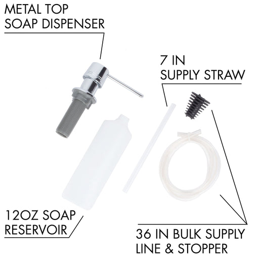 Laundry Tub Soap Dispenser (Chrome Finish) - Sweatfully