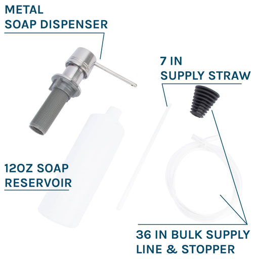Laundry Tub Soap Dispenser (Stainless Steel Finish) - Sweatfully