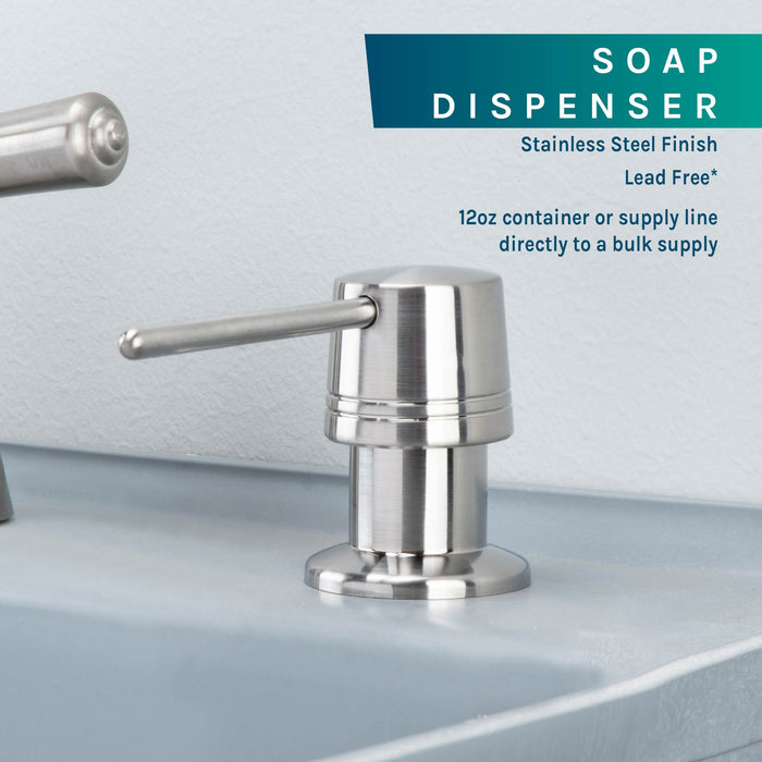 Laundry Tub Soap Dispenser (Stainless Steel Finish) - Sweatfully