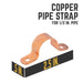 Copper Pipe Strap for 1/2 in. Dia. Black Steel Pipe - Sweatfully