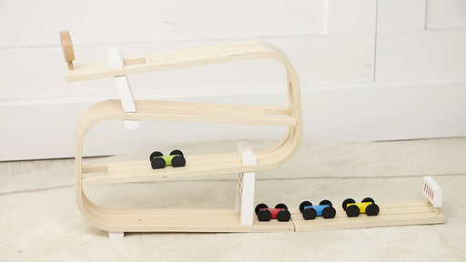 Avenlur Wooden Car Ramp Racer | Montessori Rolling Track Toy for Toddlers - Sweatfully