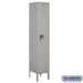 Salsbury 12" Wide Single Tier Standard Metal Locker - 1 Wide - 5 Feet High - 12 Inches Deep - Gray - Assembled - Sweatfully