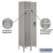 Salsbury 12" Wide Single Tier Standard Metal Locker - 1 Wide - 5 Feet High - 12 Inches Deep - Gray - Unassembled - Sweatfully