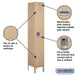 Salsbury 12" Wide Single Tier Standard Metal Locker - 1 Wide - 6 Feet High - 15 Inches Deep - Tan - Unassembled - Sweatfully