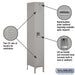 Salsbury 12" Wide Single Tier Standard Metal Locker - 1 Wide - 6 Feet High - 18 Inches Deep - Gray - Assembled - Sweatfully