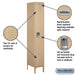 Salsbury 12" Wide Single Tier Standard Metal Locker - 1 Wide - 6 Feet High - 18 Inches Deep - Tan - Assembled - Sweatfully