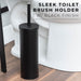 Toilet Brush and Holder (Matte Black Finish) - Sweatfully