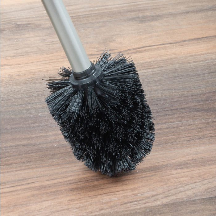 Toilet Brush and Holder, 2-Pack (Brushed Nickel Finish) - Sweatfully