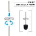 Toilet Brush and Holder, 2-Pack (Brushed Nickel Finish) - Sweatfully