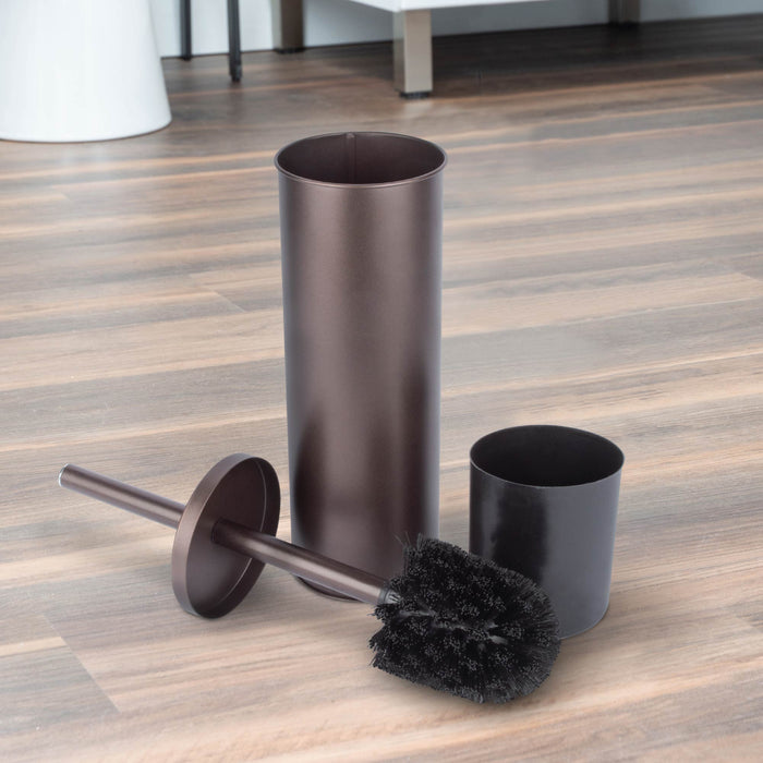Toilet Brush and Holder, 2-Pack (Bronze Finish) - Sweatfully