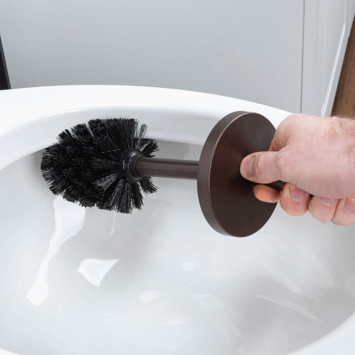 Toilet Brush and Holder (Bronze Finish) - Sweatfully