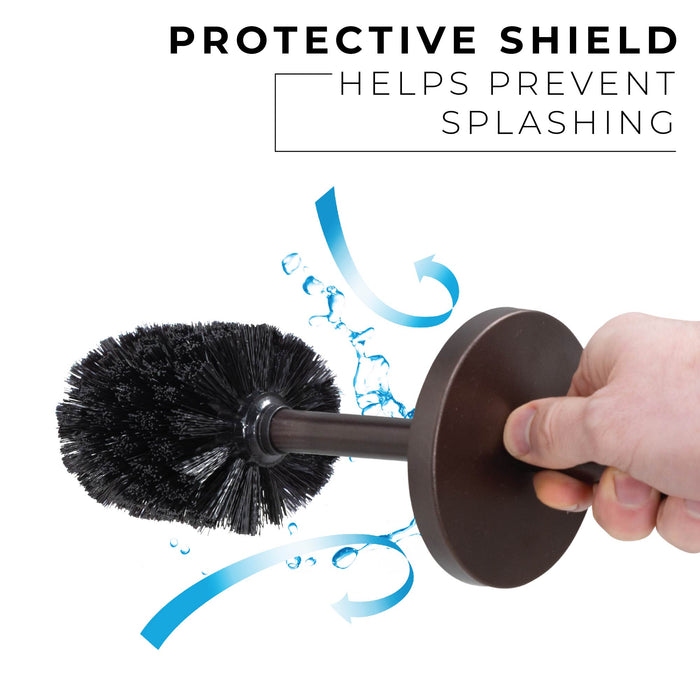 Toilet Brush and Holder (Bronze Finish) - Sweatfully