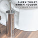 Toilet Brush and Holder (Chrome Finish) - Sweatfully