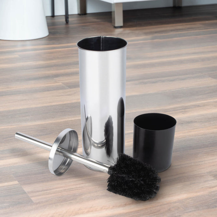 Toilet Brush and Holder (Chrome Finish) - Sweatfully