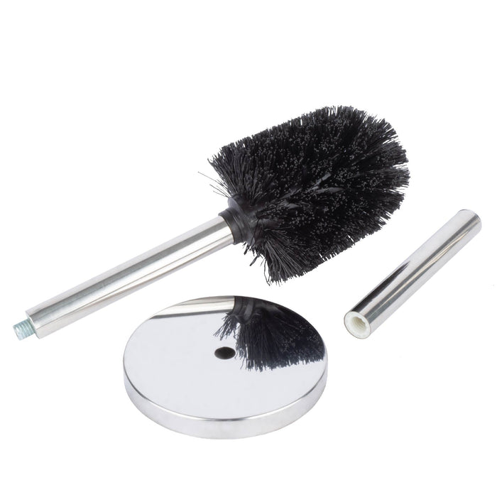 Toilet Brush and Holder (Chrome Finish) - Sweatfully