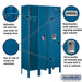 Salsbury 12" Wide Single Tier Standard Metal Locker - 3 Wide - 5 Feet High - 12 Inches Deep - Blue - Unassembled - Sweatfully