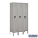 Salsbury 12" Wide Single Tier Standard Metal Locker - 3 Wide - 5 Feet High - 12 Inches Deep - Gray - Assembled - Sweatfully