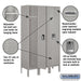 Salsbury 12" Wide Single Tier Standard Metal Locker - 3 Wide - 5 Feet High - 12 Inches Deep - Gray - Unassembled - Sweatfully
