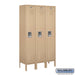 Salsbury 12" Wide Single Tier Standard Metal Locker - 3 Wide - 5 Feet High - 12 Inches Deep - Tan - Assembled - Sweatfully