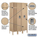 Salsbury 12" Wide Single Tier Standard Metal Locker - 3 Wide - 5 Feet High - 12 Inches Deep - Tan - Unassembled - Sweatfully